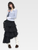 Women’s woman womens petite-, tall-, plus-, size ASTRSK Korean Style Grunge Y2K Sweet Cool Half-length Cake Mid rise waist layered Midi Skirt with Wooden Design Slimming Effect Streetwear skirts in black