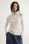 Women’s woman womens petite-, tall-, plus-, size Fuxu Breathable Lightweight Woolen T-Shirt ladies Base shirt Long sleeves Pleated fit High mockneck Collar Casual commute wfh office workwear street style Spring Summer holiday vacation getaway Fall Autumn Winter All Seasons streetwear T-Shirts blouse tops in white