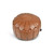 Office home Tan Brown Soft Faux Leather Round Moroccan Footstool Pouffe Bean Bag, Living Room Decorative Seat, Piped Detailing 50cm x 30cm