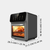10L Large Capacity Electric Oven Oil-free Automatic Household Multi-Functional Visible toughened glass Air Fryer For Baking Roasting Steaming 10L in charcoal Gray grey, with black color