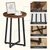 Office Home bedroom, study-, living-, room Side end Table, Slim Console Tables Furniture in natural dark brown and black
