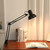 Office Home Retro foldable desk lamp clip on light, Telescopic eye protection Bedroom Computer Table Lamps Home Decor for E27 Bulb in black