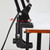 Office Home Retro foldable desk lamp clip on light, Telescopic eye protection Bedroom Computer Table Lamps Home Decor for E27 Bulb in black