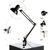 Office Home Retro foldable desk lamp clip on light, Telescopic eye protection Bedroom Computer Table Lamps Home Decor for E27 Bulb in black