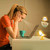 Office Home Restaurant  LED Touch-Control  Bird Lamp - Art Deco, 3-Levels Dimmable, USB-Cordless with Rechargeable Battery, Versatile for All Rooms in natural light brown white