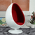 Office Home JC Norway Scandinavia Scandinavian Norwegian Nordic style fashion Study-, Living-, Room Single FRP Shopping Mall Personality Pointed Ball Round Leisure Creative Egg Chair Armchair Chairs furniture in red with white