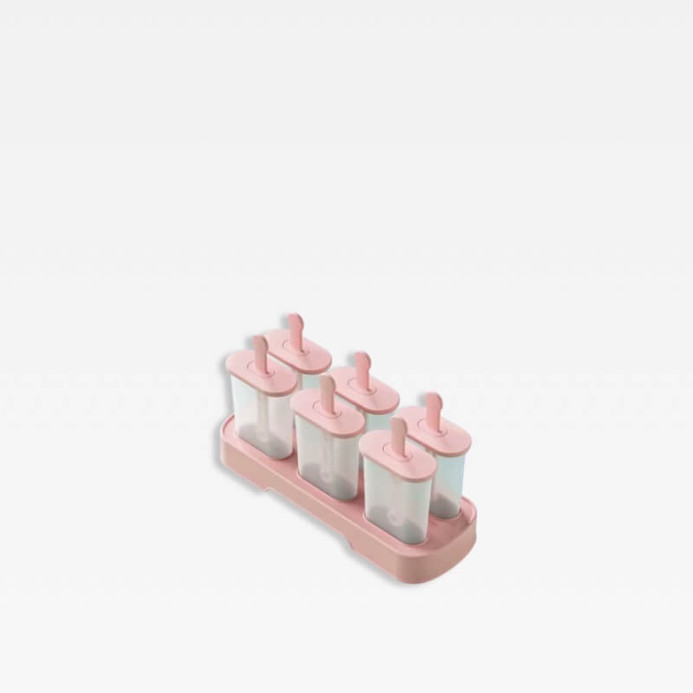 Popsicle Molds 6-Piece Set 6 Pieces Ice Popsicle Maker-BPA Free, Easy-Release Ice Pop Homemade kitchen Ice Cream Molds in light pink