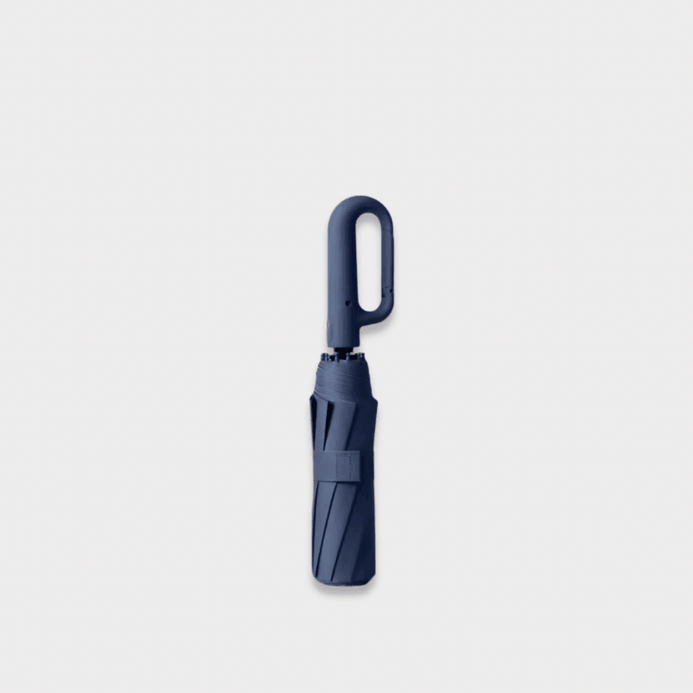 20 Bones Windproof Strong 105CM Reinforced Automatic Folding Backpack hook Umbrella for Men women, Large Buckle Handle Wind and Water Resistant sun protection and ultraviolet rain dual-purpose 3-fold school university Student Sunny travel accessory Holiday Vacation getaway shopping pencil Umbrellas accessories in Navy blue