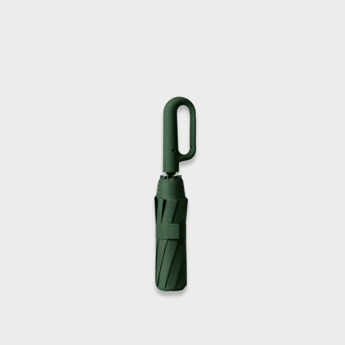 20 Bones Windproof Strong 105CM Reinforced Automatic Folding Backpack hook Umbrella for Men women, Large Buckle Handle Wind and Water Resistant sun protection and ultraviolet rain dual-purpose 3-fold school university Student Sunny travel accessory Holiday Vacation getaway shopping pencil Umbrellas accessories in Green