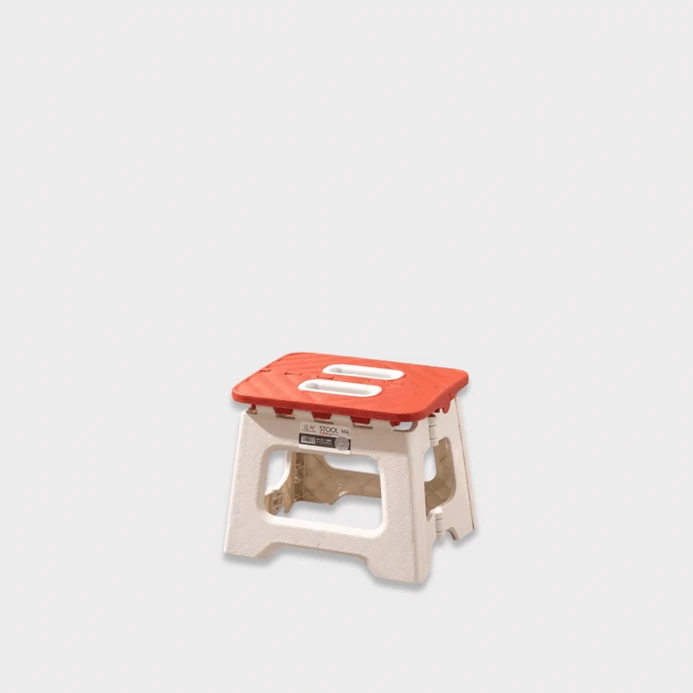 Office Home Adult Children Portable Folding Stool Thickened Plastic Saddle Chair for Outdoor Activities and Fishing Gifts Party Favors stools in red with beige cream