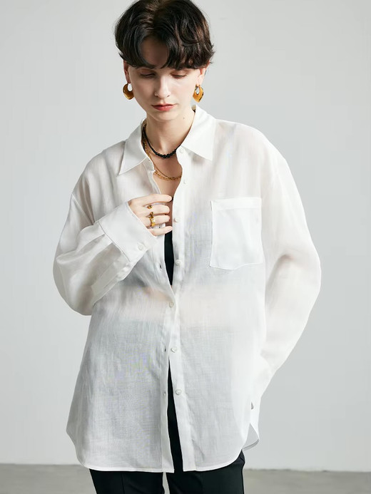 Women’s woman womens petite-, plus-, size Solid holiday vacation getaway Shirts, 100% Ramie linen Crepe, Long Sleeves, Chest Pocket Chic white Blouses, Spring Summer wfh Office commute workwear Lady Tops