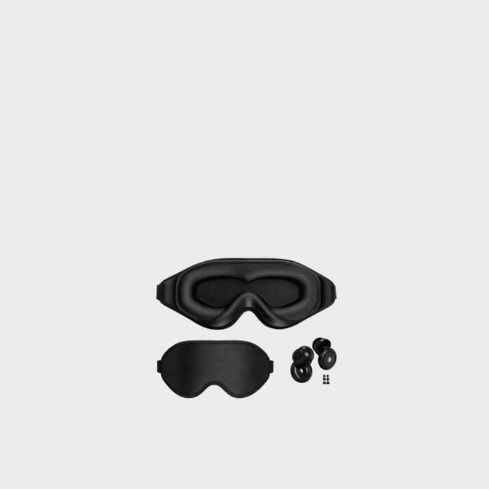 Women’s woman womens Men’s man mens Unisex Genflex Gender Neutral Genderfluid home office workwear luxury Casual 3D Light Blocking Sleep Aid Eye Mask with Noice Cancelling Earbuds Fashion accessories in black