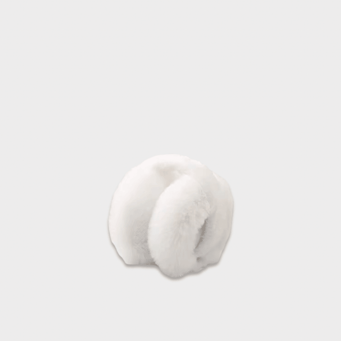 Women’s woman womens Men’s man mens Unisex Genflex Gender Neutral Genderfluid office commute workwear evening party casual literary cap Earflap Protection Ear-Muff Ear Cover Fashion soft plush earmuffs headwear accessories in white