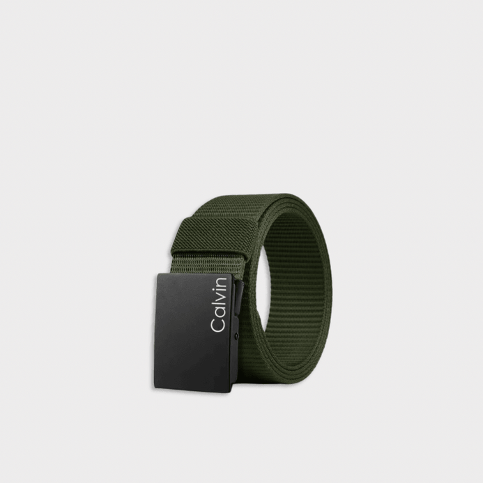 Women’s woman womens Men’s man mens Unisex Genflex Gender Neutral Genderfluid Casual Metal Buckle latch canvas Waistband solid pattern summer holiday getaway wfh commute office workwear Belt Fashion belts accessories in green