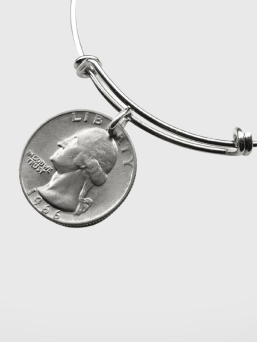 One Dime 1966 American Coin Bangle Trend One Dime 1966 American Coin Bangle Trend