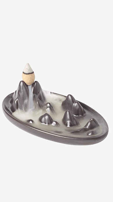 Ceramic Mountain Backflow Incense Burner Waterfall Backflow Incense Fountain Brown Zen Tower Incense Holder Room Decoration Trending Ceramic Mountain Backflow Incense Burner Waterfall Backflow Incense Fountain Brown Zen Tower Incense Holder Room Decoration Trending