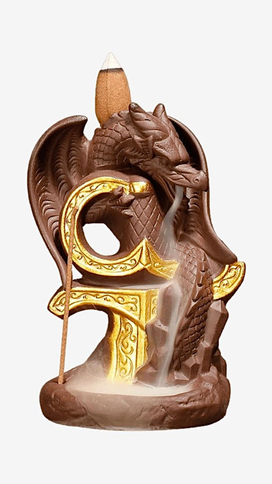 Backflow Dragon Incense Burner Waterfall Golden Brown Purple Clay Aromatherapy Decorations for Home Creative Room Decor Trending Backflow Dragon Incense Burner Waterfall Golden Brown Purple Clay Aromatherapy Decorations for Home Creative Room Decor Trending