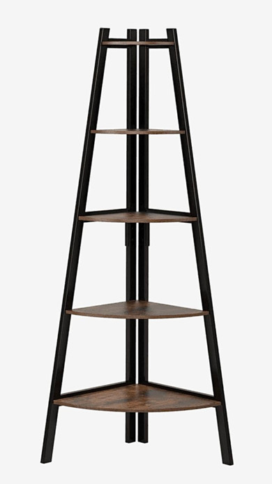 5-Tier Corner Bookshelf Brown Black Rustic 5 Tier Shelf Industrial Ladder Shelf Small Bookcase Plant Stand for Living Room Storage Holders & Racks Trending 5-Tier Corner Bookshelf Brown Black Rustic 5 Tier Shelf Industrial Ladder Shelf Small Bookcase Plant Stand for Living Room Storage Holders & Racks Trending