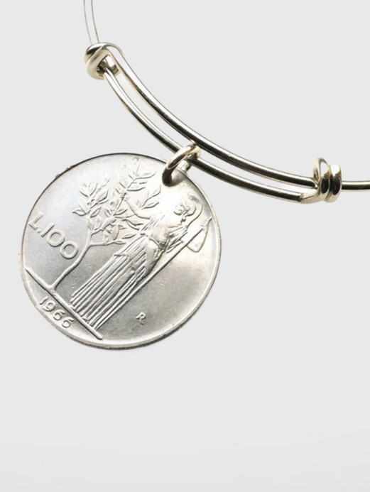 One Hundred Lire 1966 Italian Coin Bangle Trend One Hundred Lire 1966 Italian Coin Bangle Trend