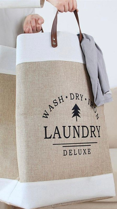 Cotton Linen Laundry Bag Basket Decorative Household Clothing Bags Khaki Storage Baskets Trending Cotton Linen Laundry Bag Basket Decorative Household Clothing Bags Khaki Storage Baskets Trending