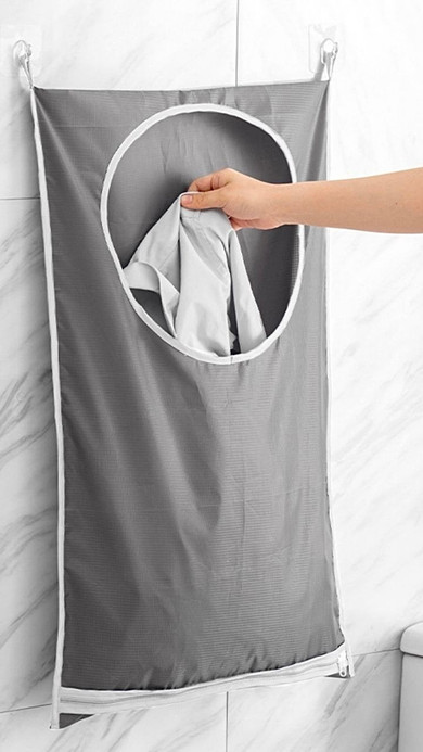 Door Hang Laundry Bag Hanging Hamper Bags Large Capacity Gray / Grey Thicken Waterproof Dirty Clothes Storage Bags Laundry Basket with Adhesive Hooks Trending Door Hang Laundry Bag Hanging Hamper Bags Large Capacity Gray / Grey Thicken Waterproof Dirty Clothes Storage Bags Laundry Basket with Adhesive Hooks Trending