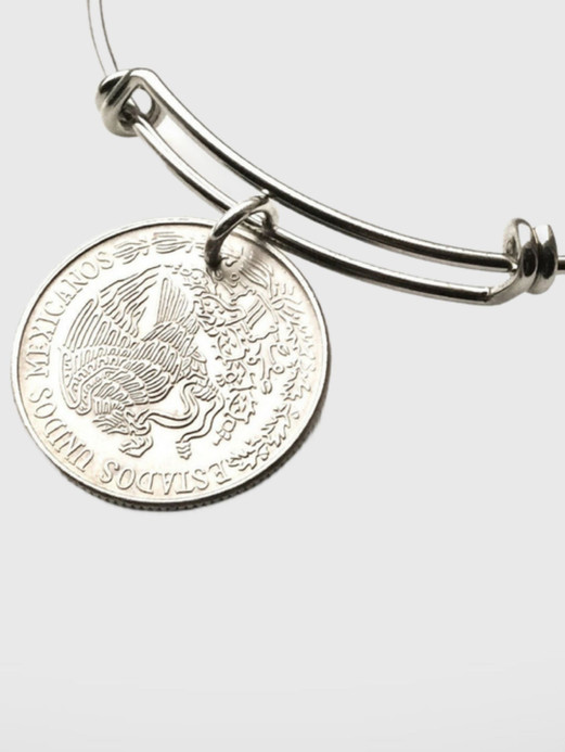 Fifty Centavos 1971 Mexican Coin Bangle Trend Fifty Centavos 1971 Mexican Coin Bangle Trend