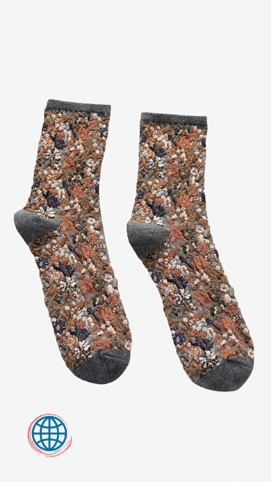Floral Harajuku Organic Crew Socks Retro Ethnic Flowers Cotton Womens Casual Comfortable Ladies Cute Sock for Woman Trending in Beige Cream, Black Purple, Brown Red, Gray Orange, Purple Green Floral Harajuku Organic Crew Socks Retro Ethnic Flowers Cotton Womens Casual Comfortable Ladies Cute Sock for Woman Trending in Beige Cream, Black Purple, Brown Red, Gray Orange, Purple Green