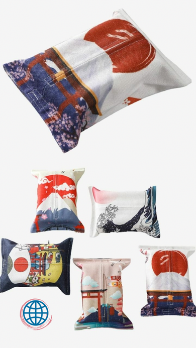 Japanese Ukiyo Pattern Fabric Tissue Box Cover Handkerchief Napkin Holder Cover for Kitchen Car Toilet Case Container Tissues Boxes Japan Trending Home Decor Japanese Ukiyo Pattern Fabric Tissue Box Cover Handkerchief Napkin Holder Cover for Kitchen Car Toilet Case Container Tissues Boxes Japan Trending Home Decor