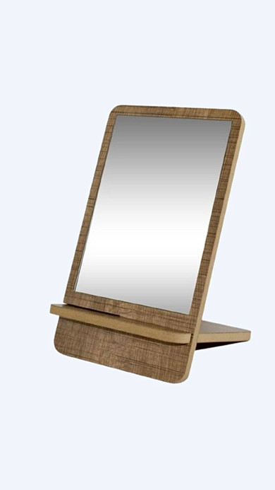 Wood Desktop Makeup Mirror Brown Wooden Table Mirrors Decorative Tumbled Trending Design Wood Desktop Makeup Mirror Brown Wooden Table Mirrors Decorative Tumbled Trending Design