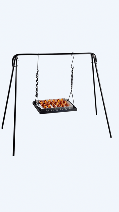 35" Campfire Swing Grill Set Stand Black Carbon Steel with Adjustable Legs Hooks Accessories for Cookware Dutch Oven Trending Outdoors BBQ Barbecue Cooking 35" Campfire Swing Grill Set Stand Black Carbon Steel with Adjustable Legs Hooks Accessories for Cookware Dutch Oven Trending Outdoors BBQ Barbecue Cooking