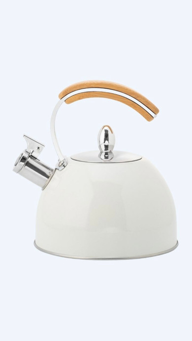 3L Whistling Tea Kettle Thick Stainless Steel Teakettle Teapot with Wooden Handle Compatible with Gas Stoves Induction Whistle Kettles Trending in White 3L Whistling Tea Kettle Thick Stainless Steel Teakettle Teapot with Wooden Handle Compatible with Gas Stoves Induction Whistle Kettles Trending in White