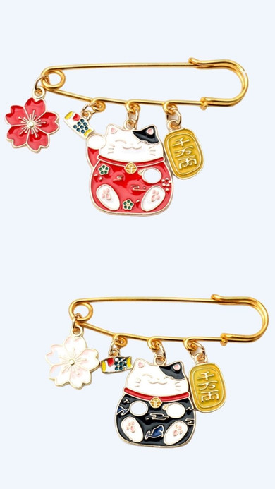 Lucky Cat Koi Sakura Pin Japanese Pendant Brooch Pins Cute Safe-Pin Brooches 2Color Enamel Japan Badge Pin Jewelry Symbol Brings You Good Luck Jewellery Trending in Red Black Lucky Cat Koi Sakura Pin Japanese Pendant Brooch Pins Cute Safe-Pin Brooches 2Color Enamel Japan Badge Pin Jewelry Symbol Brings You Good Luck Jewellery Trending in Red Black