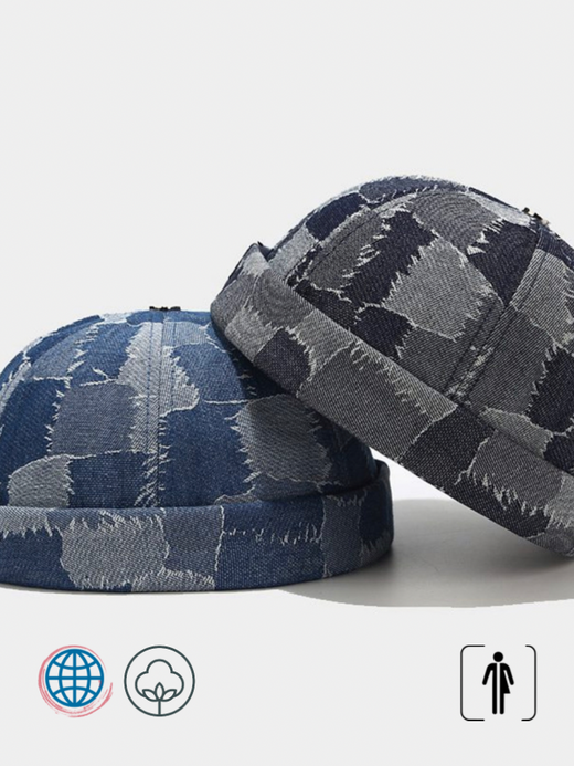 Denim Wash Skullcap Women's Mens Washed Retro Skullcaps Hat Cap Casual Docker Sailor Mechanic Brimless Vintage Trending Gorro Caps Unisex for Man Woman in Black Blue Denim Wash Skullcap Women's Mens Washed Retro Skullcaps Hat Cap Casual Docker Sailor Mechanic Brimless Vintage Trending Gorro Caps Unisex for Man Woman in Black Blue