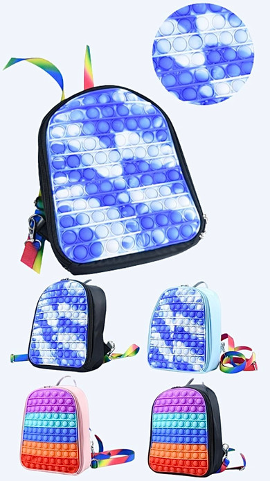 Pop Silicone Push Bubble Backpack Student Bag Sensory Anti-stress Pops Boy Boy Girl Backpacks Children Relax Fidget Kids School Bags Toys Trending in Rainbow Multicolor Blue Pink Black Pop Silicone Push Bubble Backpack Student Bag Sensory Anti-stress Pops Boy Boy Girl Backpacks Children Relax Fidget Kids School Bags Toys Trending in Rainbow Multicolor Blue Pink Black