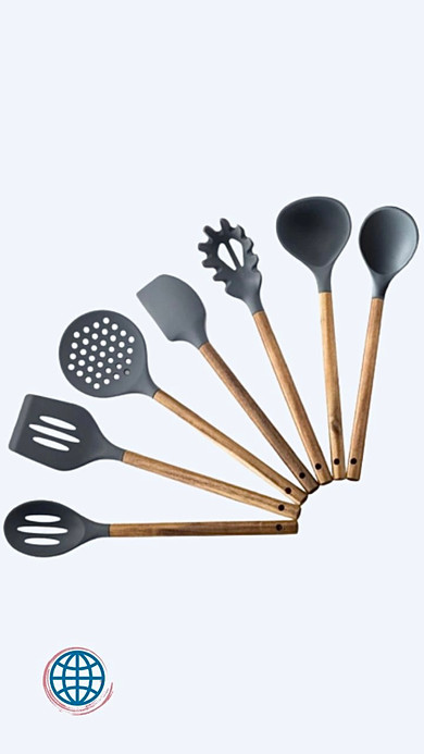 7-Piece Utensil Set Gray / Grey 7pcs Non-stick Silicone Wood Handles Kitchenware Household Spoon Skimmer Scraper Server Cooking Tool With Wooden Handle Trending Kitchen Tools 7-Piece Utensil Set Gray / Grey 7pcs Non-stick Silicone Wood Handles Kitchenware Household Spoon Skimmer Scraper Server Cooking Tool With Wooden Handle Trending Kitchen Tools