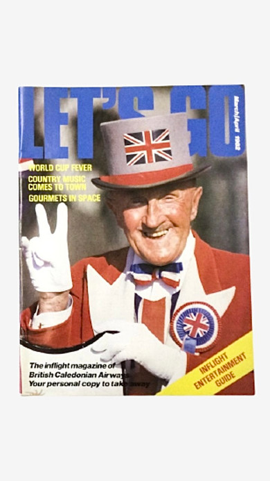 Classic British Caledonian Airways Let’s Go Inflight Magazine March April 1982 edition LETS GO An aviation collectors antique trending airline memorabilia