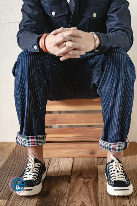 Plaid Stripe Jeans with Suspenders  Men’s Retro Scottish Casual Blue Striped Mid Rise Pants hem Regular Straight Fit Ripped Denim Work Pants With Detachable Suspenders Scotland Trending for Man Plaid Stripe Jeans with Suspenders  Men’s Retro Scottish Casual Blue Striped Mid Rise Pants hem Regular Straight Fit Ripped Denim Work Pants With Detachable Suspenders Scotland Trending for Man