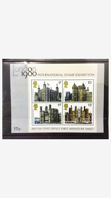 Classic British Royal Mail 1980 International Stamp Exhibition first day miniature sheet cover set Vintage Originals Collectors Antiques Memorabilia