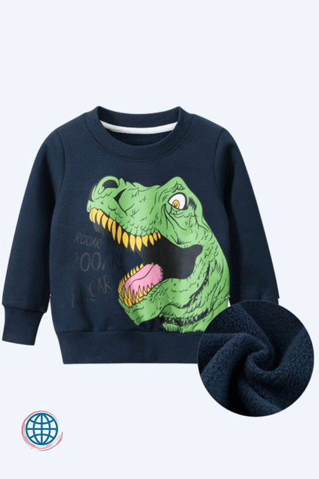 Kids Dino Crewneck Sweatshirt Winter Spring Unisex Toddlers Children's Dinosaur Clothing boy Thick Clothes cartoon Baby Boys Girls Sweatshirt Long Sleeved Tops Navy Blue O-Neck Sweatshirts Trending for Toddlers Kid Boy Girl Kids Dino Crewneck Sweatshirt Winter Spring Unisex Toddlers Children's Dinosaur Clothing boy Thick Clothes cartoon Baby Boys Girls Sweatshirt Long Sleeved Tops Navy Blue O-Neck Sweatshirts Trending for Toddlers Kid Boy Girl