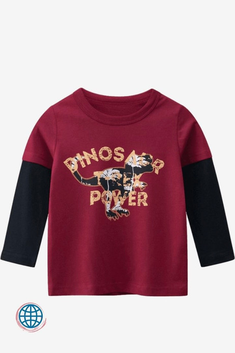 Toddler Patch Crewneck T-Shirt Baby Tees Top Clothes Children Toddlers Boys O-Neck Cotton Red dino Long Sleeve T-shirts boy girl Tops Kids Dinosaur Power Print Trending Tee For 2-9Years Toddler Patch Crewneck T-Shirt Baby Tees Top Clothes Children Toddlers Boys O-Neck Cotton Red dino Long Sleeve T-shirts boy girl Tops Kids Dinosaur Power Print Trending Tee For 2-9Years