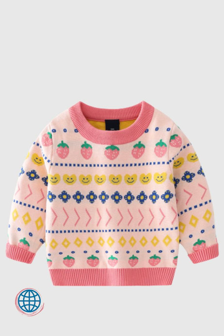 Kids Floral Knit Crewneck Sweater Kids 2-8T Flower Toddler Girl Elegant Warm Kid Knitted Pullover Top Infant Sweaters For Girls Childrens Toddlers Infants Knitwear Trending In Pink Kids Floral Knit Crewneck Sweater Kids 2-8T Flower Toddler Girl Elegant Warm Kid Knitted Pullover Top Infant Sweaters For Girls Childrens Toddlers Infants Knitwear Trending In Pink