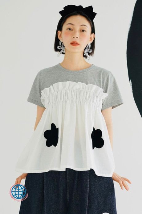 Short Sleeve Patch Crewneck T-Shirt Women’s Japanese original design stitching short-sleeved round o-neck pullover regular loose round neck solid gray / grey white black color floral Japan T-shirts Trending for Woman Short Sleeve Patch Crewneck T-Shirt Women’s Japanese original design stitching short-sleeved round o-neck pullover regular loose round neck solid gray / grey white black color floral Japan T-shirts Trending for Woman