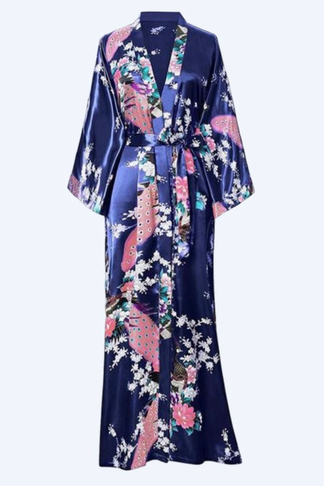 Long Kimono Robe Women’s Big Plus Size Bathrobe Gown Nightgown Loungewear Novelty Print Nightwear Silky Satin Home Clothes Sleepwear for Woman Trending in Navy Blue Long Kimono Robe Women’s Big Plus Size Bathrobe Gown Nightgown Loungewear Novelty Print Nightwear Silky Satin Home Clothes Sleepwear for Woman Trending in Navy Blue