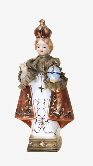 Religion religious Exquisite Jesus Infant Of Prague Statue Figurine circa 1950 Vintage Originals Religious Artifact Memorabilia