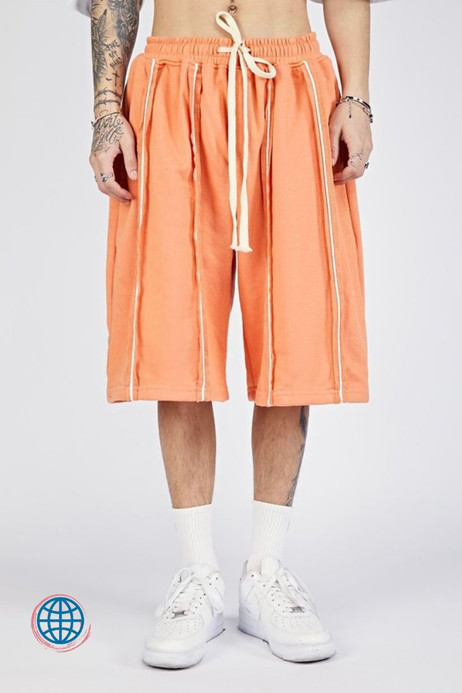 Anti-Crop Baggy Shorts Men’s Japanese Hip Hop Design Drawstring Edge Mid rise Waist Jogger Oversized Casual Japan Streetwear Shorts for Man Trending in Orange Anti-Crop Baggy Shorts Men’s Japanese Hip Hop Design Drawstring Edge Mid rise Waist Jogger Oversized Casual Japan Streetwear Shorts for Man Trending in Orange