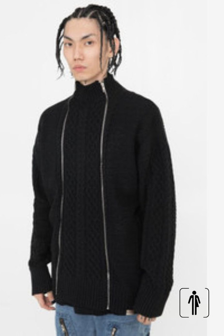 Mockneck Cardigan Men’s Korean Half Turtleneck Sweater Men Long-sleeve Double Zipper Up Sweaters Black Knitted Tops Cardigans Trending for Man Mockneck Cardigan Men’s Korean Half Turtleneck Sweater Men Long-sleeve Double Zipper Up Sweaters Black Knitted Tops Cardigans Trending for Man
