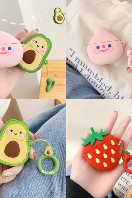 Fruit AirPods 1 2 Case Cover Avocado Peach Strawberry Wireless Earphone Cover Silicone Earphone Protective Case Trending for Apple Accessories Fruit AirPods 1 2 Case Cover Avocado Peach Strawberry Wireless Earphone Cover Silicone Earphone Protective Case Trending for Apple Accessories