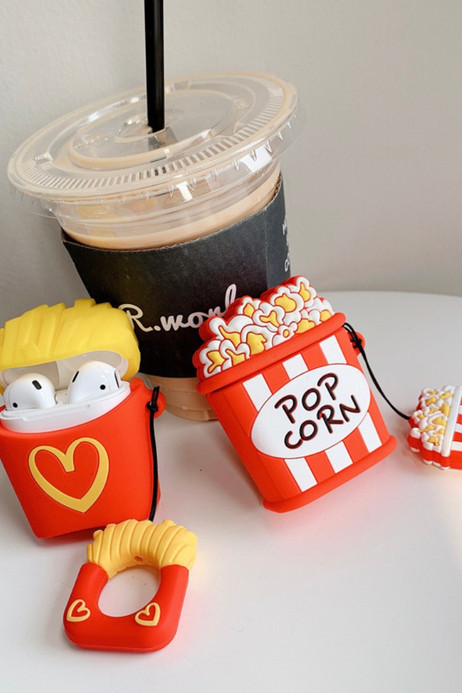 Pop Corn Fries AirPods 1 2 Case Cover Cute Cartoon French Potato Chips Silicone Charging Headphone Cases Trending for Apple Protective Cover Pop Corn Fries AirPods 1 2 Case Cover Cute Cartoon French Potato Chips Silicone Charging Headphone Cases Trending for Apple Protective Cover