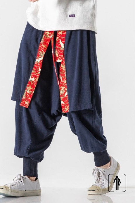 Japanese Loose Crane Kimono Pants Unisex Mens Women’s Fashion Casual Trouser Plus Size Linen Tie Feet Drawstring Japan Vintage Harem Pant for Man Woman Trending in Navy Blue Japanese Loose Crane Kimono Pants Unisex Mens Women’s Fashion Casual Trouser Plus Size Linen Tie Feet Drawstring Japan Vintage Harem Pant for Man Woman Trending in Navy Blue