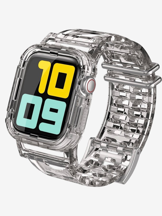 Transparent Watch Band + Case for Apple Watch Series 6 SE 5 4 3 2 1 Newest Clear Watch Strap + Case 38mm 40mm 42mm 44mm Trending Transparent Watch Band + Case for Apple Watch Series 6 SE 5 4 3 2 1 Newest Clear Watch Strap + Case 38mm 40mm 42mm 44mm Trending